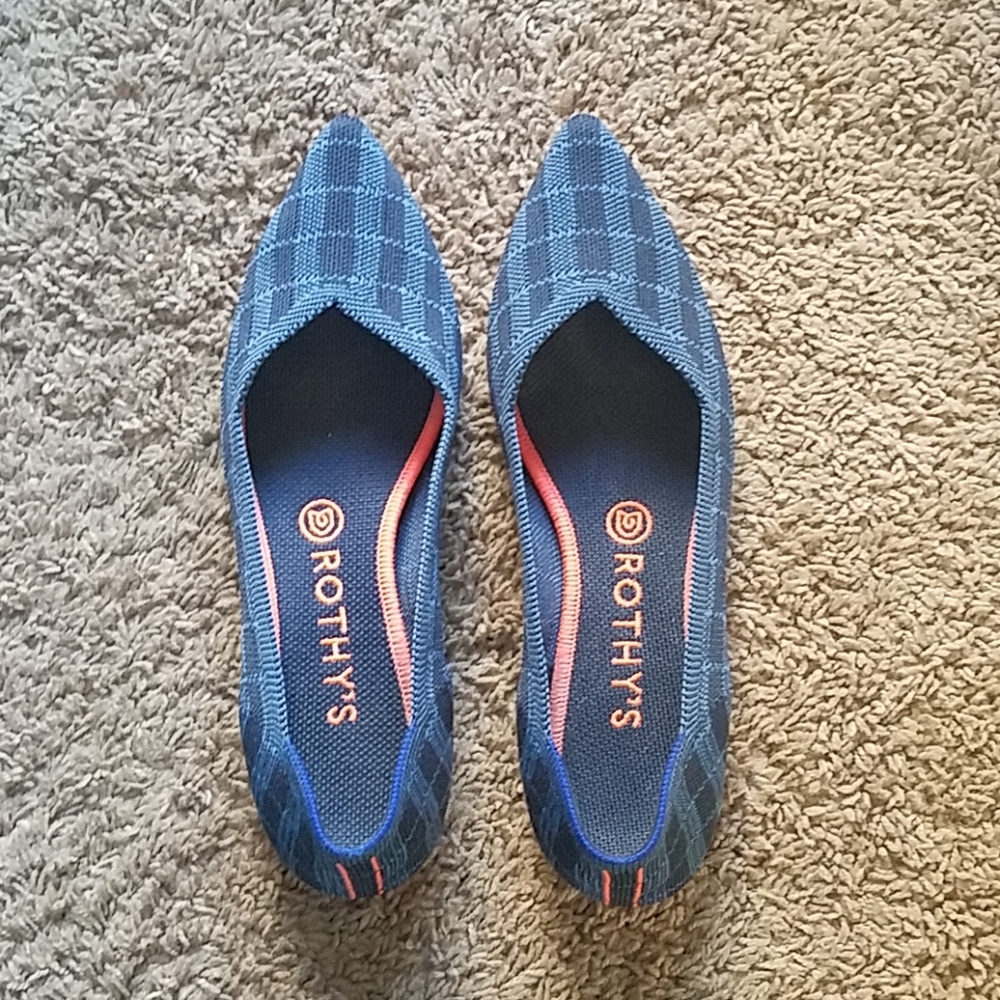 Rothy Gingham Indigo